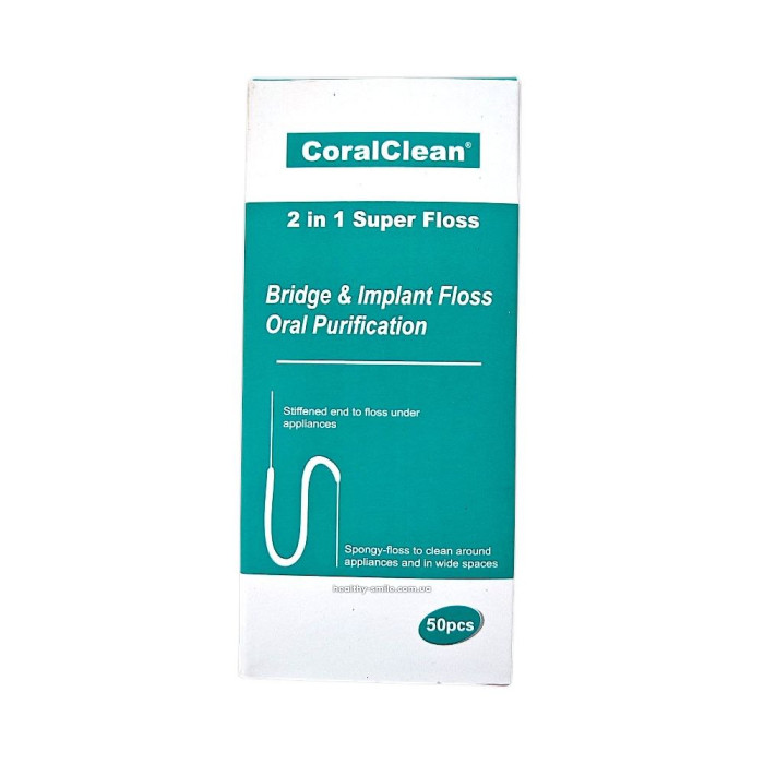 Super Floss Bridge and Implant superfloss dental floss, 50 pcs